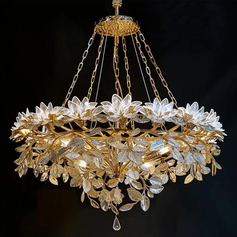 春日綻放 AI燈具設(shè)計(jì)中的花葉吊燈與勞防用品融合